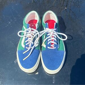 Vans Low-Top Multicolor Suede & Canvas Sneakers - Blue/Green/Red